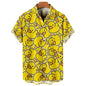 Chemise hawaïenne à manches courtes pour hommes, vêtements College de canard de dessin animé 3D, bouton de mode, streetwear à revers, chemises d'été, nouveau
