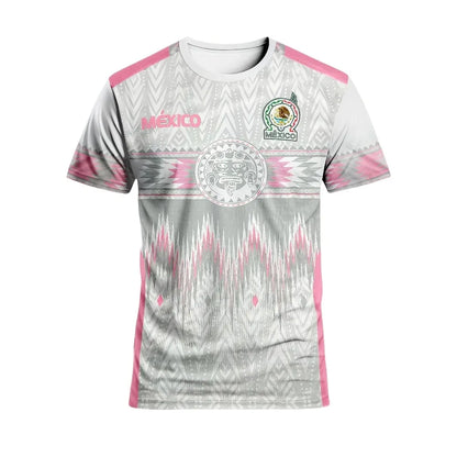 Mexique 3D imprimé maillot de Football T-shirts 2025 été hommes femmes mêmes T-shirts à séchage rapide Sports de plein air hauts vêtements d'entraînement