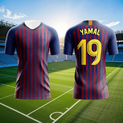 Uniforme d'entraînement de Football espagnol 2025 imprimé en 3D, équipe à séchage rapide imprimée en 3D, T-shirt Yamal pour hommes et femmes, grande taille