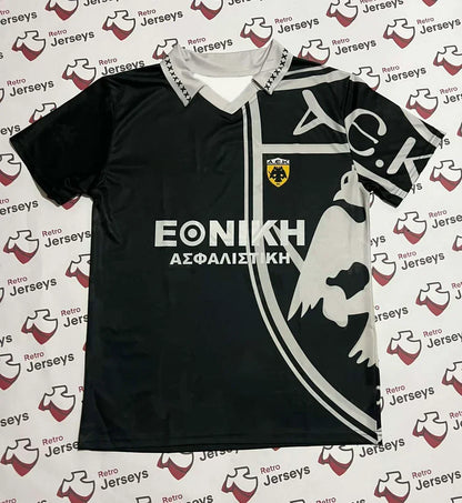 New Men 3d Print Football Short Sleeves AEK Athens Shirt 1995-1996 Away - Retro Jerseys, φανέλα αεκ 3D Printing