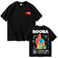 B2O T-shirts hommes mode créative BOOBA imprimé à manches courtes t-shirt femmes décontracté Harajuku Streetwear t-shirt hauts