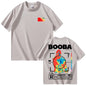 B2O T-shirts hommes mode créative BOOBA imprimé à manches courtes t-shirt femmes décontracté Harajuku Streetwear t-shirt hauts