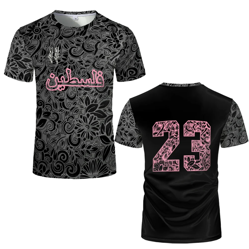 Maillot de Football Palestine t-shirts adultes drapeau palestinien 2025