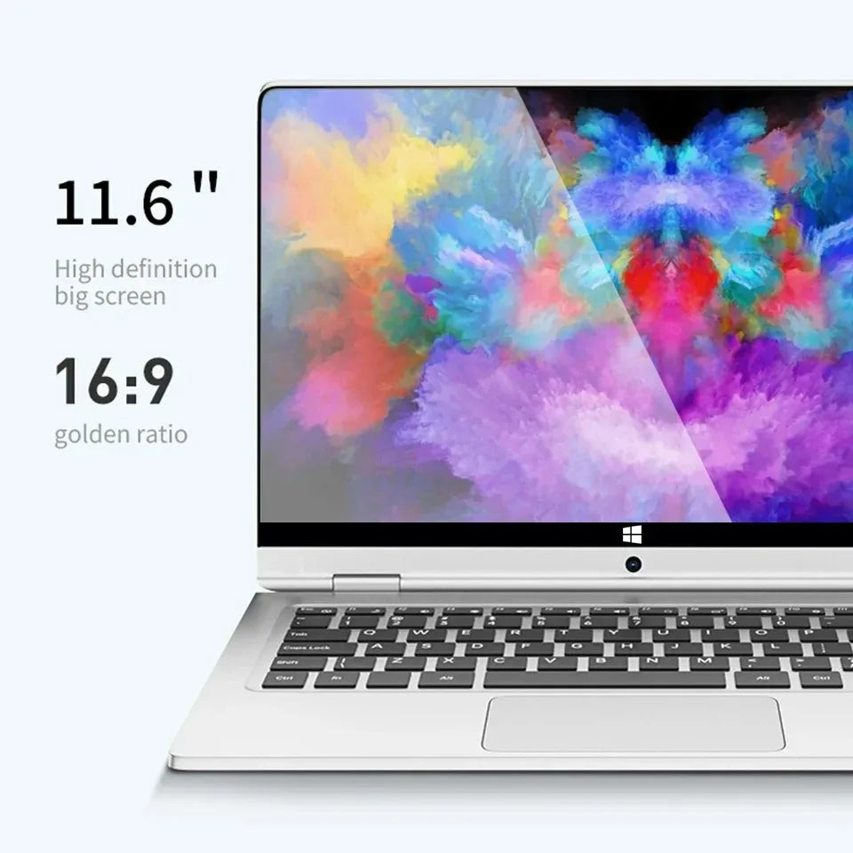 11.6 pouces écran tactile ordinateur portable 2 en 1 Windows 11 Pro Intel N4020 tablette PC ordinateur 8GB DDR4 128GB 256GB 512GB SSD ordinateur portable d'étude