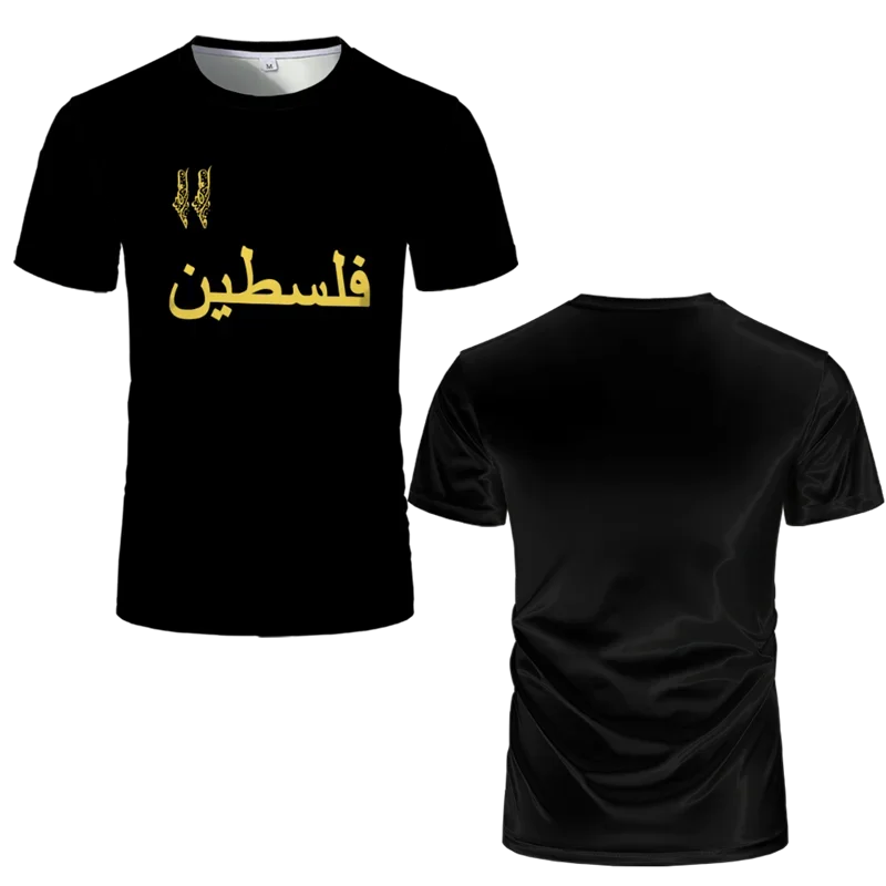 Tendance d'été col rond 3D emblème national imprimé sport t-shirt mode Palestine drapeau Football Jersey décontracté Uniex t-shirts amples