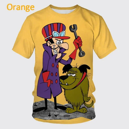Mode d'été personnage de dessin animé impression 3D T-shirt à manches courtes pour hommes Hip-hop unisexe décontracté col rond T-shirt haut Streetwear