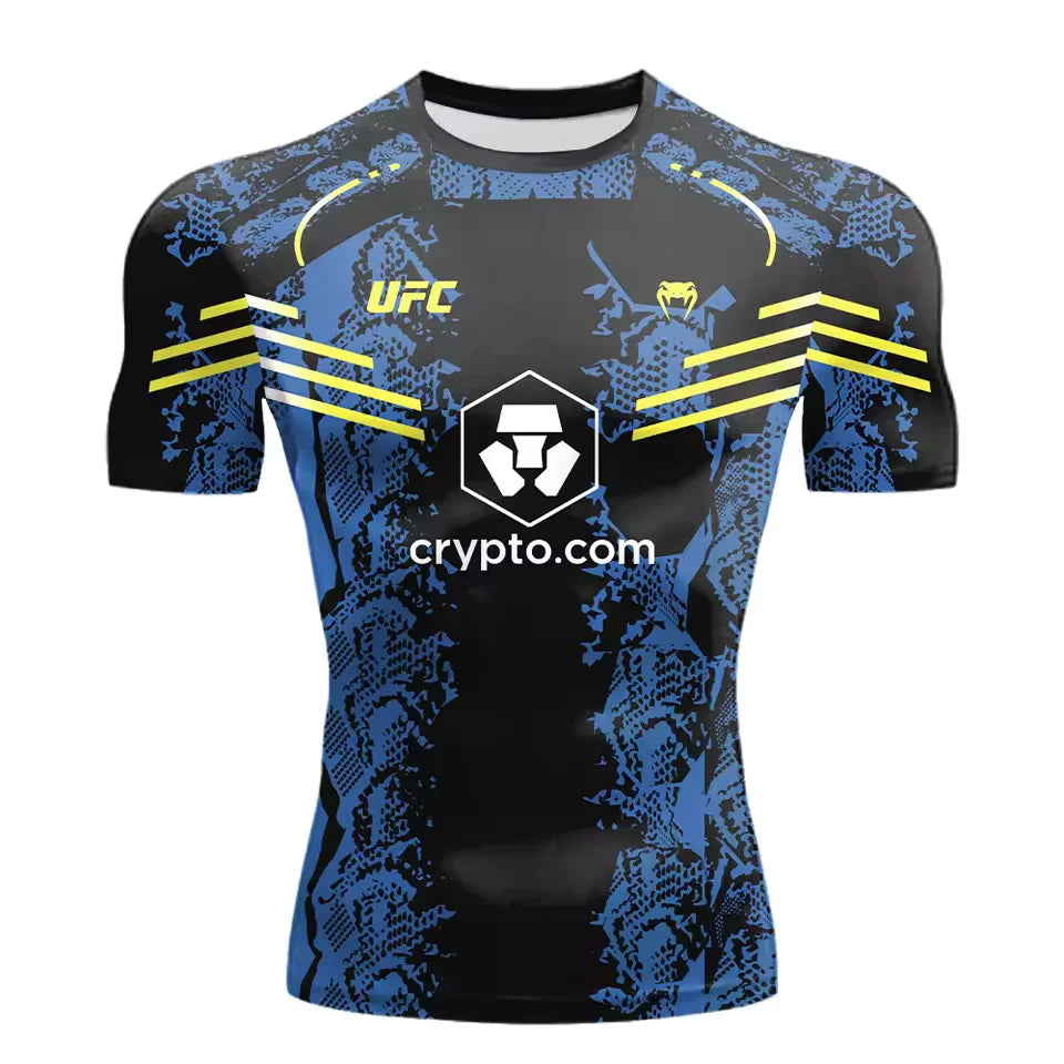 2025 nouvelle vente chaude UFC boxe Match Pursuer T-shirt pour hommes et femmes en été décontracté respirant surdimensionné séchage rapide haut