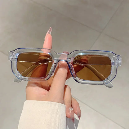Nouveaux hommes Vintage Rectangle cadre lunettes de soleil mode rétro lunettes de soleil marque de luxe Design lunettes UV400 lunettes femmes lunettes