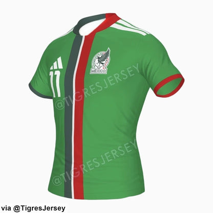 Nouveau Mexique 2025 Gold Cup Maillot d'été T-shirt imprimé en 3D Confortable et respirant Sports de plein air Haut à manches courtes