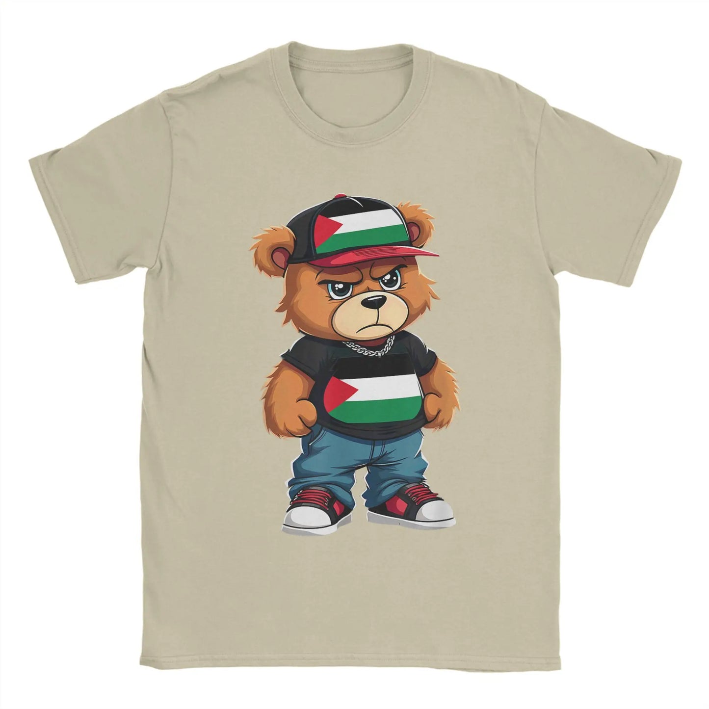 Drapeau palestinien ours en peluche Palestine T-Shirt pour Couple T-Shirts d'été col rond T-Shirt populaire grande taille vêtements bon marché