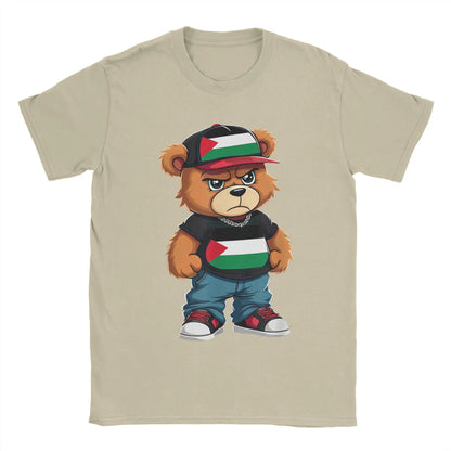 Drapeau palestinien ours en peluche Palestine T-Shirt pour Couple T-Shirts d'été col rond T-Shirt populaire grande taille vêtements bon marché
