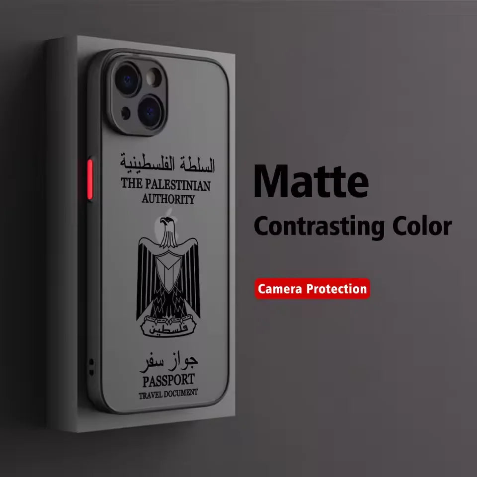 Coque transparente anti-chute pour iPhone, carte de la sensation de Palestine, passeport, coque Y2K pour iPhone 16, 15, 14, 13, 12, 11 Pro, Poly XS Max, 7, 8 Plus, 256