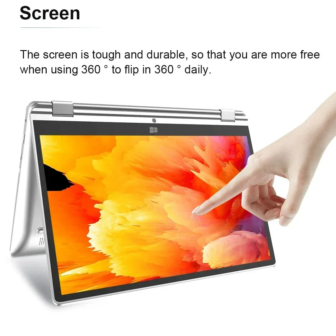 11.6 pouces écran tactile ordinateur portable 2 en 1 Windows 11 Pro Intel N4020 tablette PC ordinateur 8GB DDR4 128GB 256GB 512GB SSD ordinateur portable d'étude