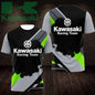 T-shirt de moto robuste pour hommes, vêtements de sport Kawasaki à manches courtes pour l'extérieur, vêtements de sport décontractés, nouveau modèle pour 2025