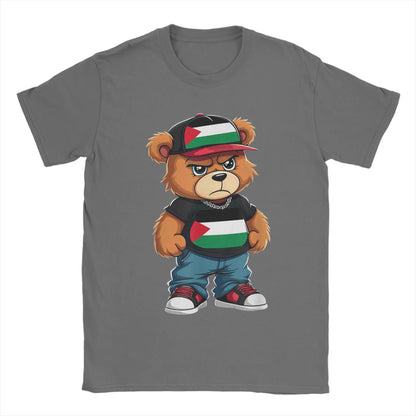 Drapeau palestinien ours en peluche Palestine T-Shirt pour Couple T-Shirts d'été col rond T-Shirt populaire grande taille vêtements bon marché