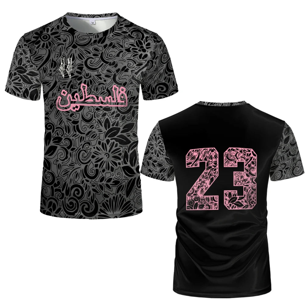 Maillot de Football Palestine t-shirts adultes drapeau palestinien 2025