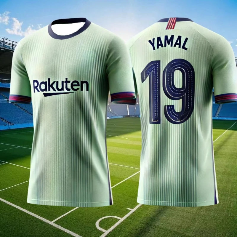 Uniforme d'entraînement de Football espagnol 2025 imprimé en 3D, équipe à séchage rapide imprimée en 3D, T-shirt Yamal pour hommes et femmes, grande taille