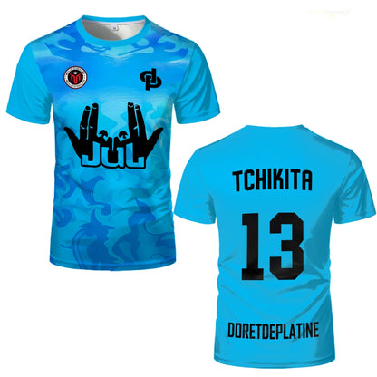 Tchikita – Maillot JUL pour hommes, respirant, à séchage rapide, pour entraînement, Football, ample, Sport, plein air, Fitness, nouvelle collection été
