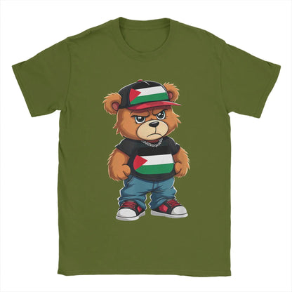 Drapeau palestinien ours en peluche Palestine T-Shirt pour Couple T-Shirts d'été col rond T-Shirt populaire grande taille vêtements bon marché
