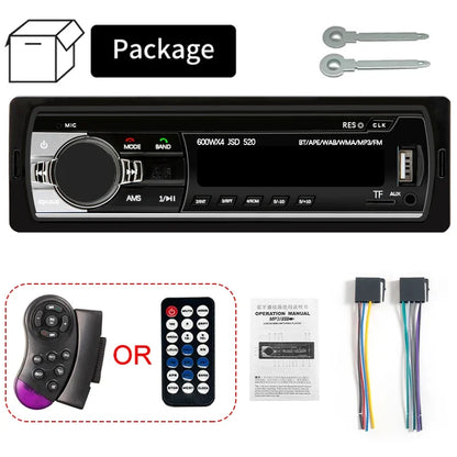 Autoradio Hippcron 1din stéréo multimédia lecteur MP3 numérique Bluetooth FM Audio musique USB avec entrée AUX dans le tableau de bord