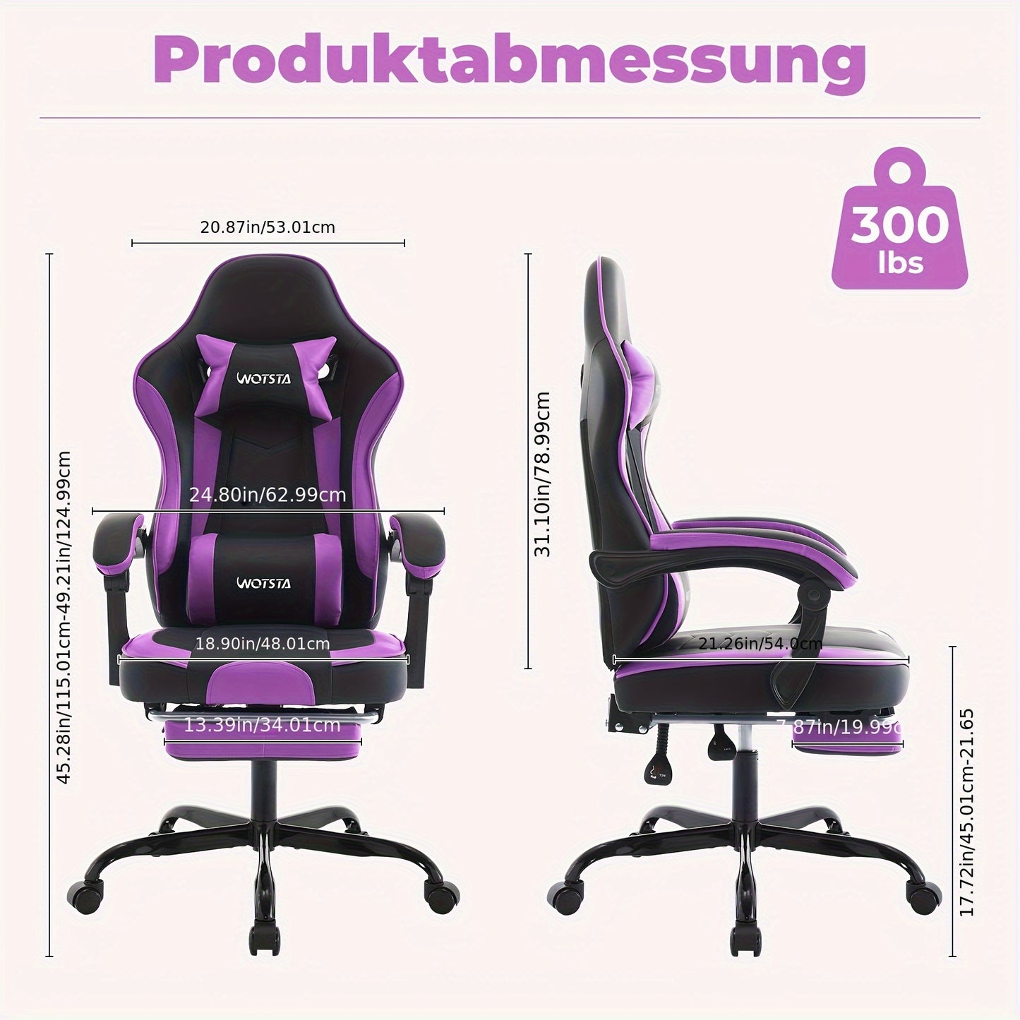 Game Chair, Computer Chair, Ergonomic Game Chair With Foot Pedals, Office Chair, Ergonomic Computer Chair With Lumbar Support, Adjustable Height Gaming Chair, Available In Black, Yellow, Green