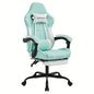 Game Chair With Footstool, Wide Seat Surface, Linked Armrests, High Back, Gaming Chair, PC Chair, 135 ° Lounge Chair, PC Gaming Chair, Silent Caster, Adjustable Height, Computer Chair, Learning Chair, Comfortable Sitting, Si