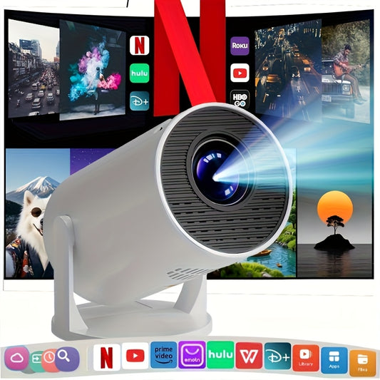 1080P Projector Portable Mini, Fast Focusing, Low Noise Design, Multi-Device Connection, Ideal for Camping, Home Theater, Travel, Office Use, Gift-Ready