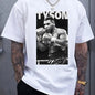 Men'S Black "Tyson" Graphic Boxing Tee - Casual Crew Neck Short Sleeve T-Shirt with Fighter Print, Perfect for Spring & Summer, Casual Wear Tee | Fighter Print Shirt | Comfortable Fit, Boxing Tee