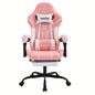 Game Chair With Footstool, Wide Seat Surface, Linked Armrests, High Back, Gaming Chair, PC Chair, 135 ° Lounge Chair, PC Gaming Chair, Silent Caster, Adjustable Height, Computer Chair, Learning Chair, Comfortable Sitting, Si