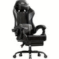 HLDIRECT Gaming Chair, Ergonomic Gaming Chair with Pocket Spring Cushion, Racing Gamer Chair with Footrest, Lumbar Support, Adjustable Office Chair 150kg Load Capacity, PC Chair, Gaming Recliner, Gaming Setup Accessories, Gam