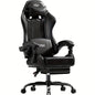 HLDIRECT Gaming Chair, Ergonomic Gaming Chair with Pocket Spring Cushion, Racing Gamer Chair with Footrest, Lumbar Support, Adjustable Office Chair 150kg Load Capacity, PC Chair, Gaming Recliner, Gaming Setup Accessories, Gam