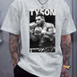 Men'S Black "Tyson" Graphic Boxing Tee - Casual Crew Neck Short Sleeve T-Shirt with Fighter Print, Perfect for Spring & Summer, Casual Wear Tee | Fighter Print Shirt | Comfortable Fit, Boxing Tee