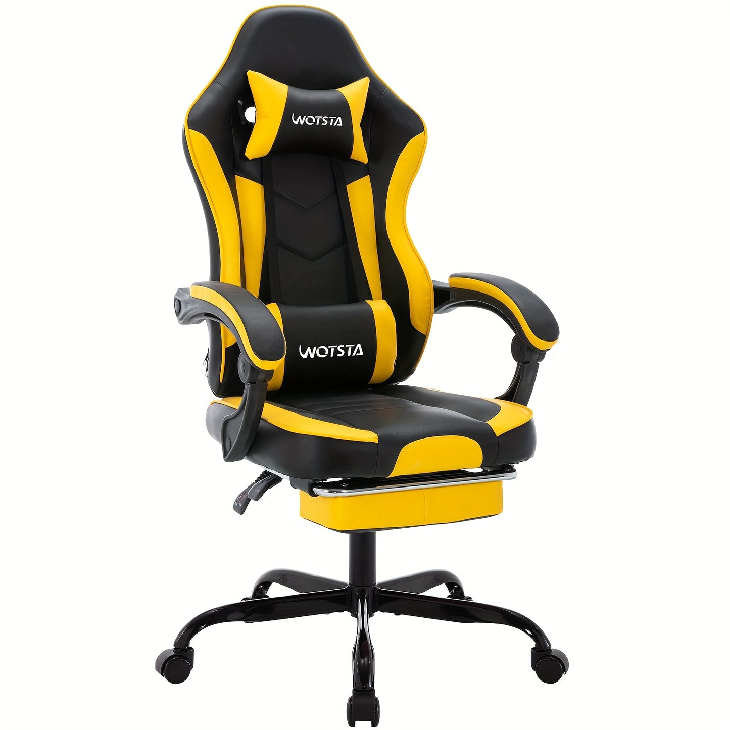 Game Chair, Computer Chair, Ergonomic Game Chair With Foot Pedals, Office Chair, Ergonomic Computer Chair With Lumbar Support, Adjustable Height Gaming Chair, Available In Black, Yellow, Green