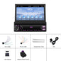 7-Inch EQ 1080P HD Retractable Display Car Stereo with microphones(free), Mirror Link, USB & AUX Inputs, FM Radio, SWC Colorful Backlight Calendar Viewing Calculator Car MP5 Car Multimedia Player Autoradio Connection Manual T