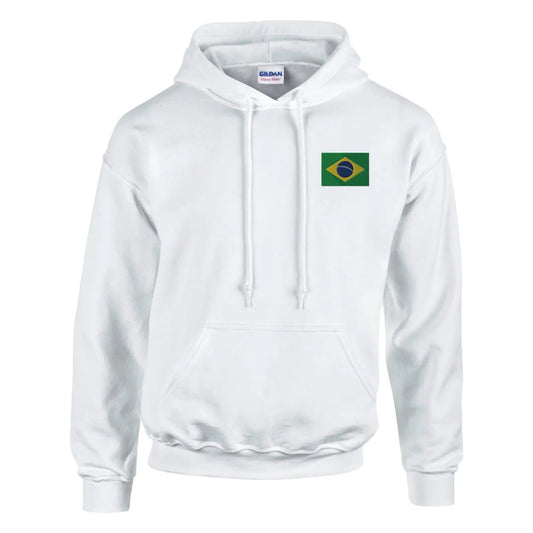 Sweat à capuche Drapeau du Brésil en broderie-0