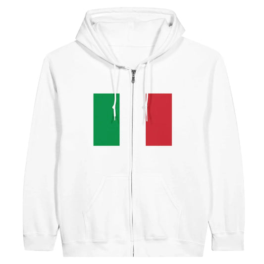 Sweat à capuche Drapeau Italie à fermeture éclair-0