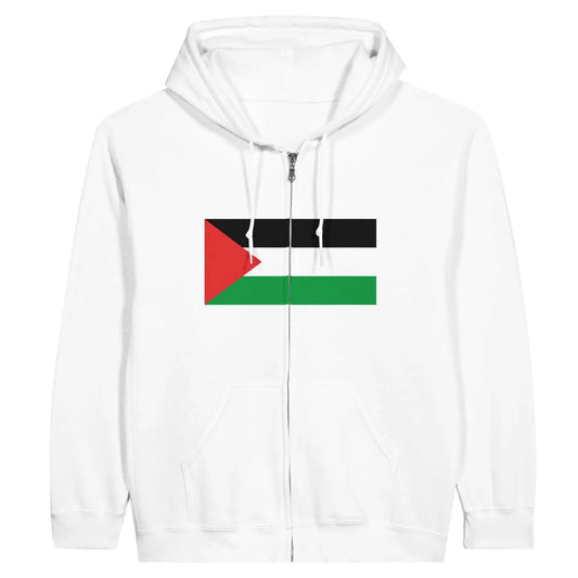 Sweat à capuche Drapeau Palestine à fermeture éclair-0