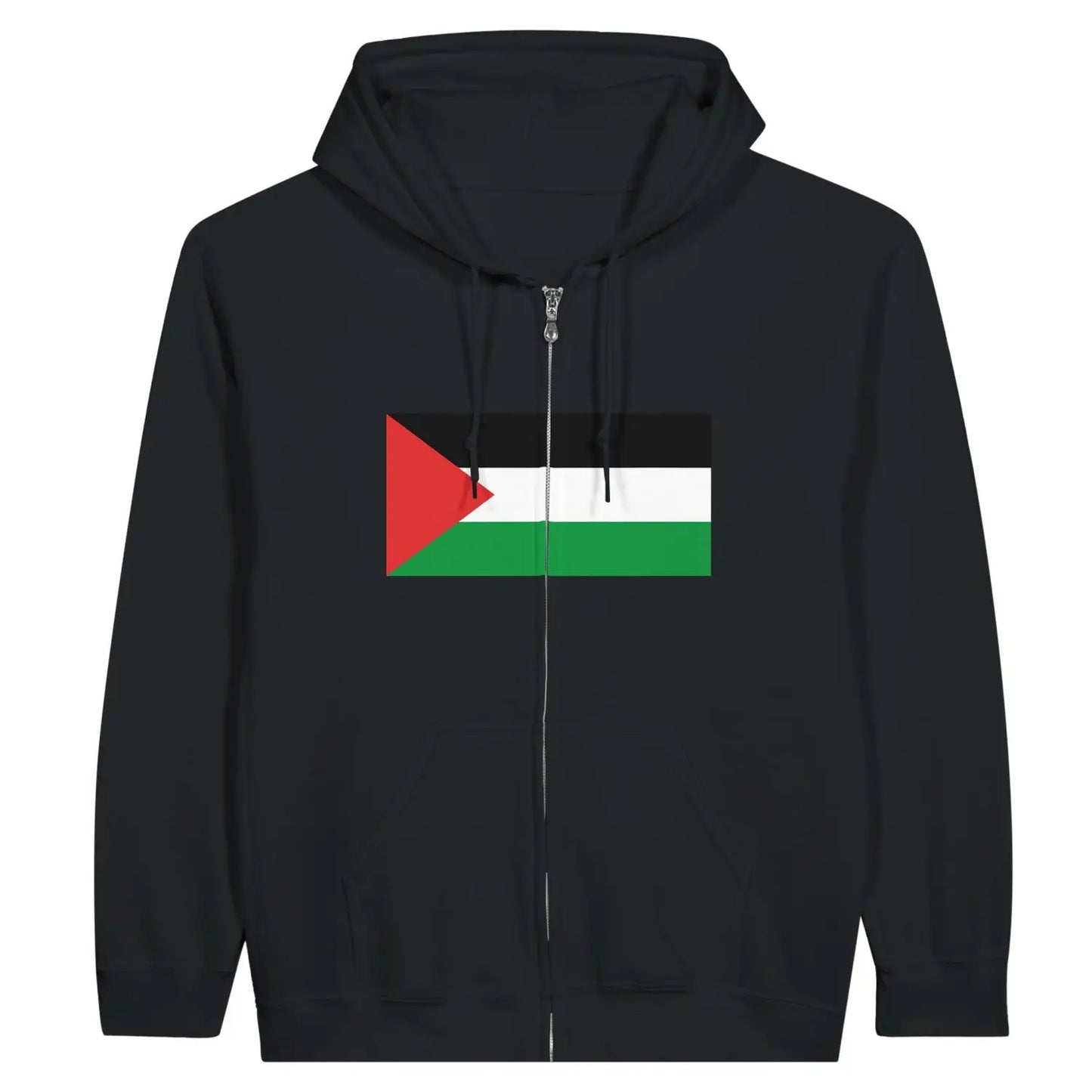 Sweat à capuche Drapeau Palestine à fermeture éclair-1