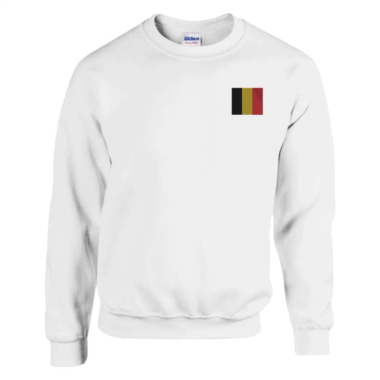 Sweat-shirt Drapeau de la Belgique en broderie-0