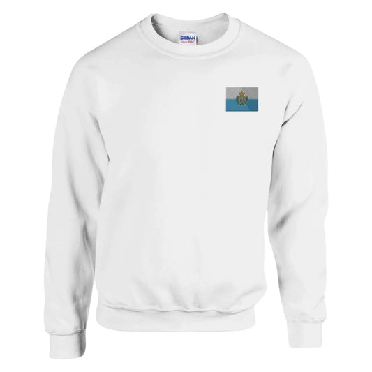 Sweat-shirt Drapeau de Saint-Marin en broderie-0