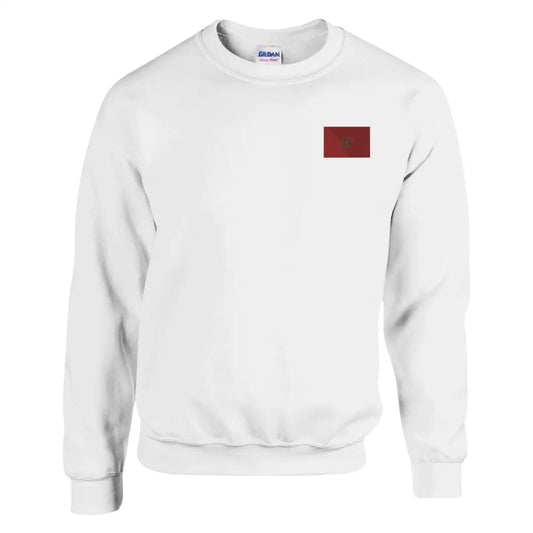 Sweat-shirt Drapeau du Maroc en broderie-0